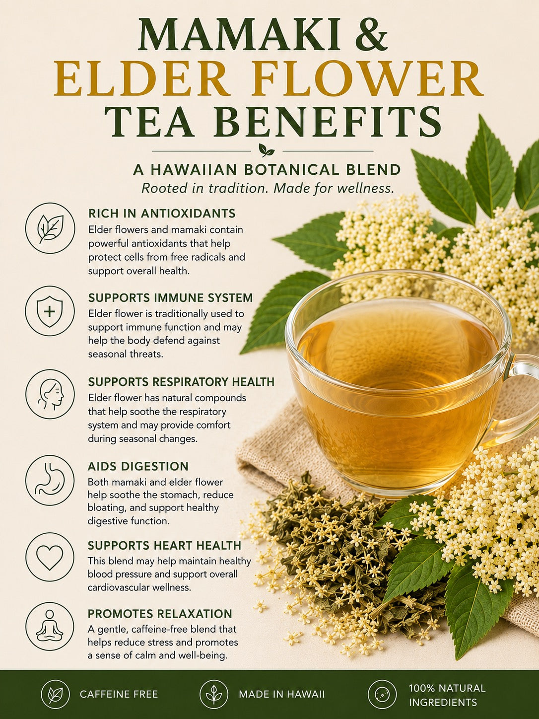 Mamaki & Elderflower Herbal Tea Blend