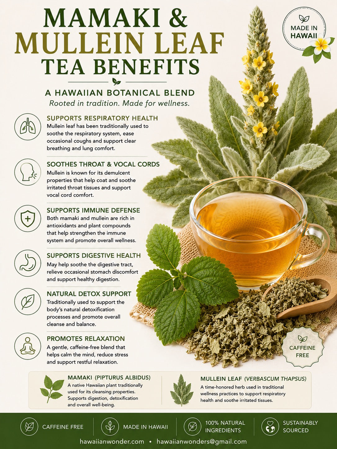 Mamaki & Mullein Leaf Herbal Blend