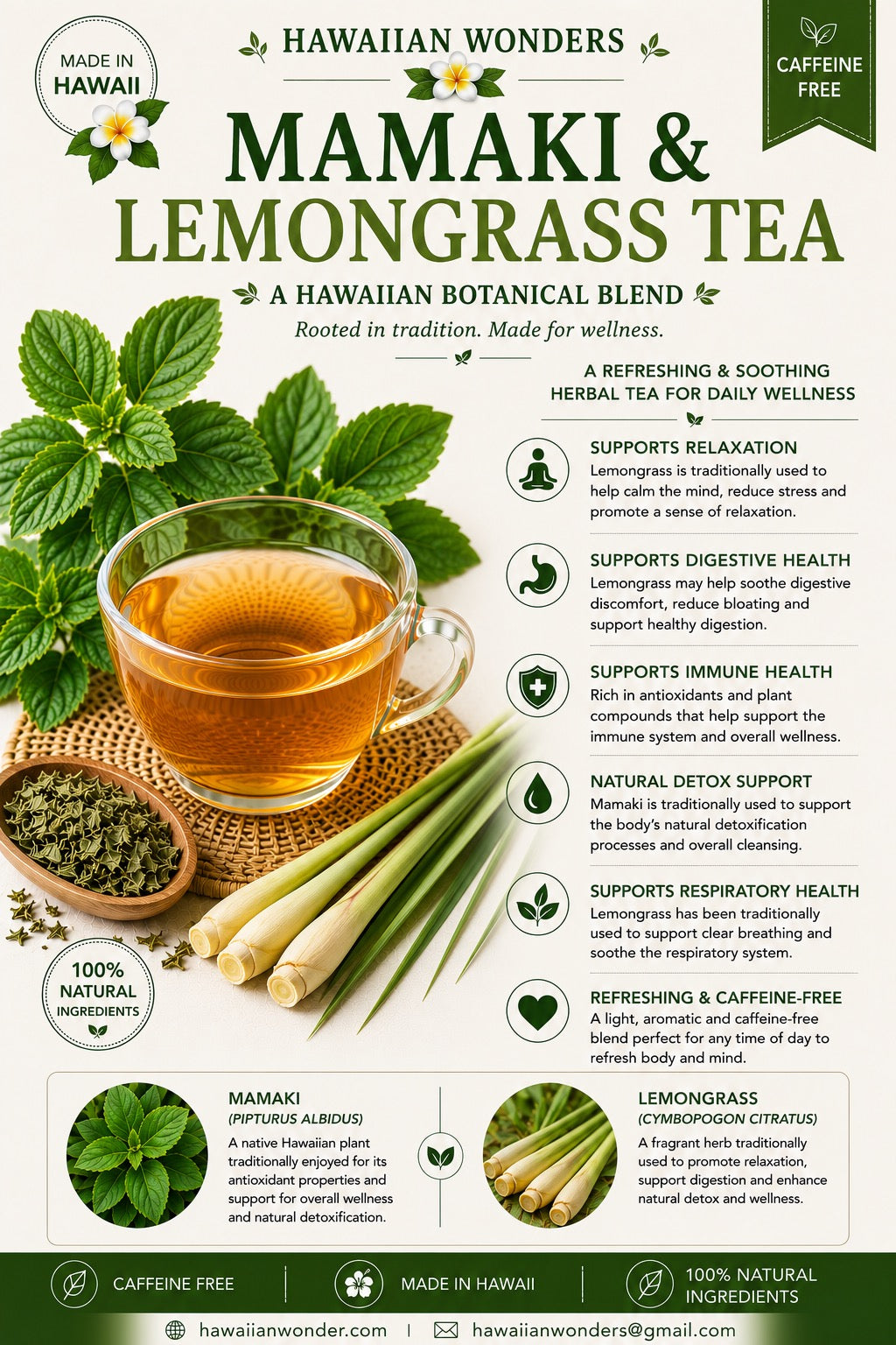 Mamaki & Lemongrass Herbal Blend